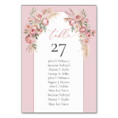 Einzigartiger Bouquet-Blütenbock Tischnummer (Rückseite)