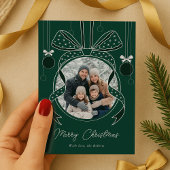 Einzigartiger Bow Weihnachtsball - Ein Foto Feiertagskarte