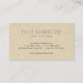 Einzigartiger Box-Sketch Handgeschriebener Name au Visitenkarte (Rückseite)