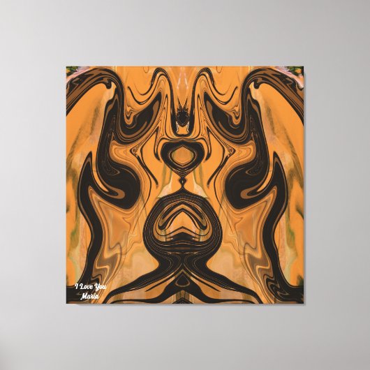 Einzigartiger brauner Abstrakter Marmor Leinwanddruck (Vorderseite)