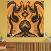 Einzigartiger brauner Abstrakter Marmor Leinwanddruck (Insitu (Wohnzimmer))