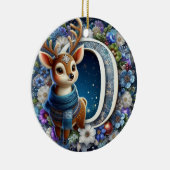 Einzigartiger Buchstabe O, Rentiere, Weihnachten Keramik Ornament (Rechts)
