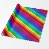 Einzigartiger bunter diagonaler Regenbogen Geschenkpapier (Ungerollt)