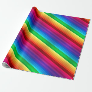 Einzigartiger bunter diagonaler Regenbogen Geschenkpapier