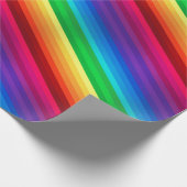 Einzigartiger bunter diagonaler Regenbogen Geschenkpapier (Ecke)