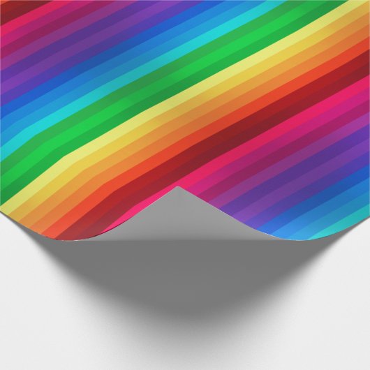 Einzigartiger bunter nahtloser Regenbogen Geschenkpapier (Ecke)