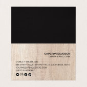 Einzigartiger Catering für Holzkörner Visitenkarten (Innenseite Aufgefaltet)