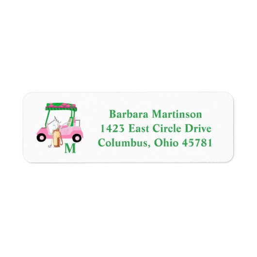 Einzigartiger charmanter Golf Cart mit Clubs Monog (Vorne)