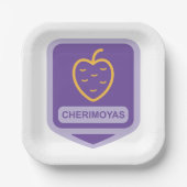 Einzigartiger Cherimoya Fruit Graphic benutzerdefi Pappteller (Vorderseite)