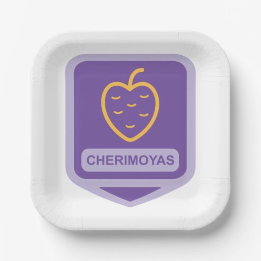 Einzigartiger Cherimoya Fruit Graphic benutzerdefi Pappteller (Vorderseite)