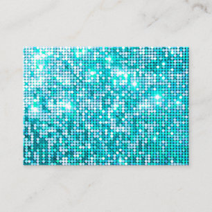 ★ einzigartiger Chic-Glitzer-Türkis Visitenkarte