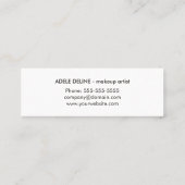 Einzigartiger cooler Chic-grauer rosa Mini Visitenkarte (Rückseite)