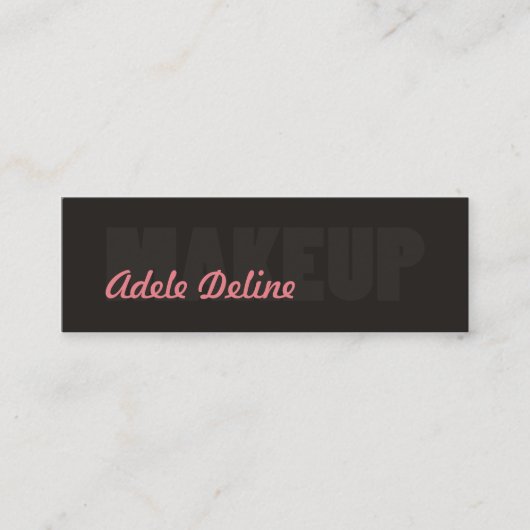 Einzigartiger cooler Chic-grauer rosa Mini Visitenkarte (Vorderseite)