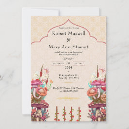 Einzigartiger Cotattecore für Hochzeiten Einladung