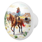 Einzigartiger Cowboy Art Keramik Knob Keramikknauf (Rechts)