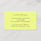 Einzigartiger Creative Swirl Yoga Muschel Lehrer Visitenkarte (Rückseite)