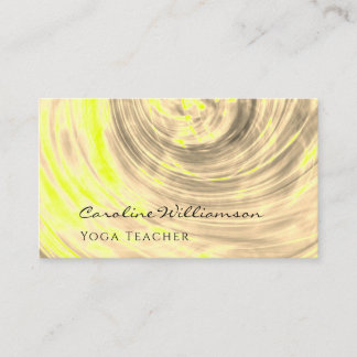 Einzigartiger Creative Swirl Yoga Muschel Lehrer Visitenkarte