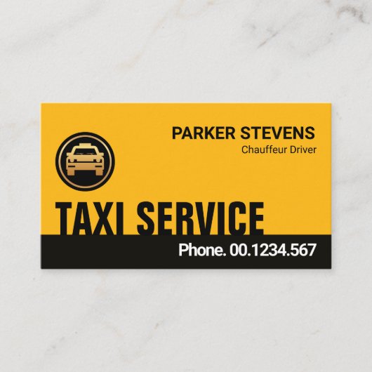 Einzigartiger Creative Yellow Black Layers Taxi Tr Visitenkarte (Vorderseite)