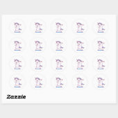 Einzigartiger Cute Unicorn Dabbing Sticker (Blatt)