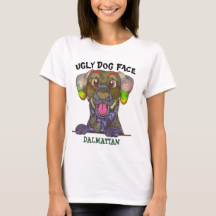 Einzigartiger Dalmatiner hässliches Gesicht T-Shirt