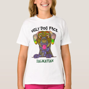 Einzigartiger Dalmatiner hässliches Gesicht T-Shirt
