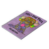 Einzigartiger Dalmatiner hässliches Hundegesicht-N Notizblock (Linke Seite)