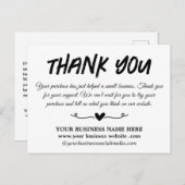 Einzigartiger Dank für Ihr Geschäft Postkarte (Vorne/Hinten)