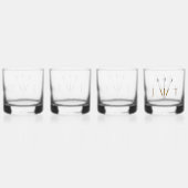 Einzigartiger Dart Personalisiert mit Initialen Whiskyglas (Hinten)