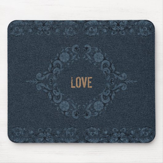 Einzigartiger Denim - Jeans Abstrakt Style Mousepad (Vorne)