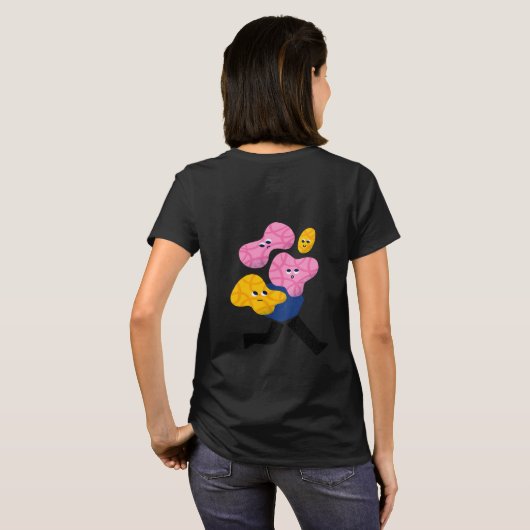 Einzigartiger Designer-T - Shirt für Frauen (Schwarz voll)