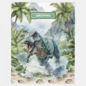 Einzigartiger Dinosaurier Blanket Individuelle Nam Fleecedecke (Vorderseite)