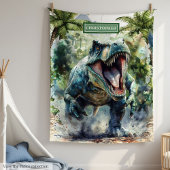 Einzigartiger Dinosaurier Blanket Individuelle Nam Fleecedecke