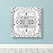 Einzigartiger Doodle 6 Leinwanddruck (Insitu (Holzboden))