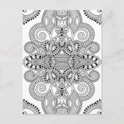 Einzigartiger Doodle Postkarte (Vorderseite)