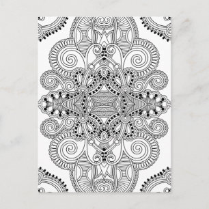 Einzigartiger Doodle Postkarte