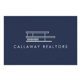 Einzigartiger Download moderner Zuhause Navy/White Poster