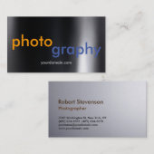 Einzigartiger Dunkelgrau-Fotograf Visitenkarte (Vorne/Hinten)