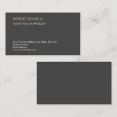 Einzigartiger dunkelgrauer Hintergrund Visitenkarte (Vorne/Hinten)