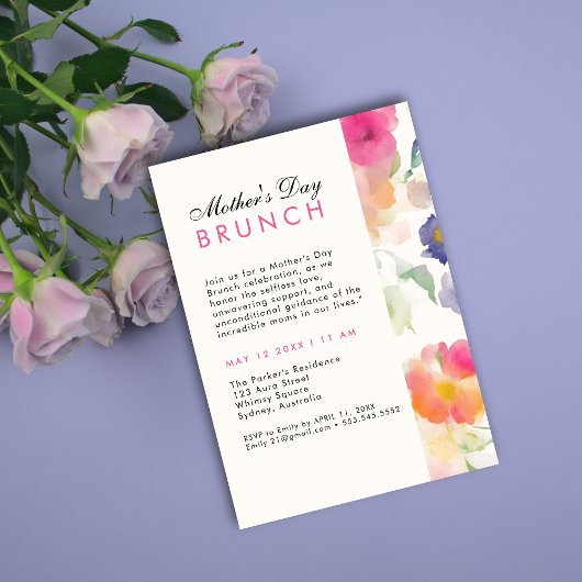 Einzigartiger einfacher Blumengarten Muttertag BRU Einladung