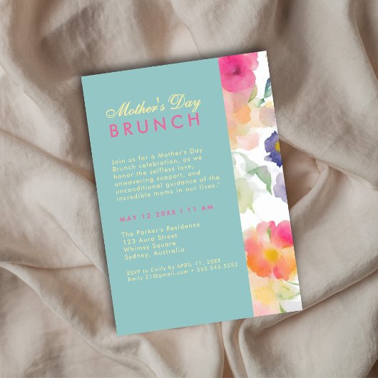 Einzigartiger einfacher Blumengarten Muttertag BRU Einladung