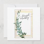 Einzigartiger Elegance Eucalyptus Floral Polterabe Einladung (Rückseite)