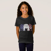 Einzigartiger englischer Bulldog Hund amerikanisch T-Shirt (Vorne ganz)