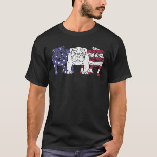 "Einzigartiger englischer Bulldoghund - amerikanis T-Shirt