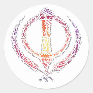 Einzigartiger Entwurf Sikhkhanda Symbols Runder Aufkleber