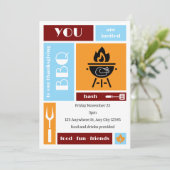 Einzigartiger Erntedank GRILLEN Einladung (Stehend Vorderseite)