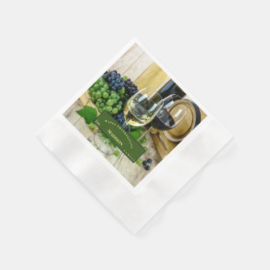 Einzigartiger Erntedank personalisieren Serviette (Ecke)