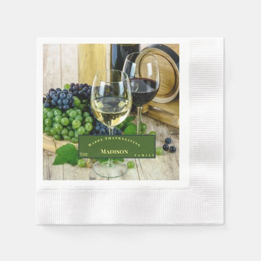 Einzigartiger Erntedank personalisieren Serviette (Vorderseite)