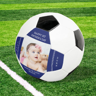 Einzigartiger erster Vatertag Neuer Vater Baby Fot Fußball