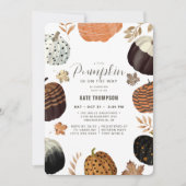 Einzigartiger Fall gestrichen Little Pumpkin Baby  Einladung (Vorderseite)