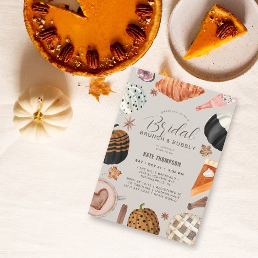 Einzigartiger Fall Painted Pumpkins Brautparty Bru Einladung